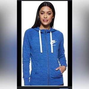 Nike purple running zip hoodie with front pockets - size sp